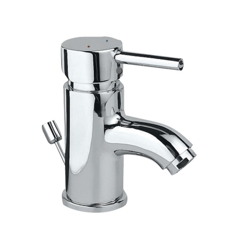 Jaquar-Single Lever Basin Mixer (Small Spout) with Popup waste System with 450mm Long Braided Hoses FLR-5063B