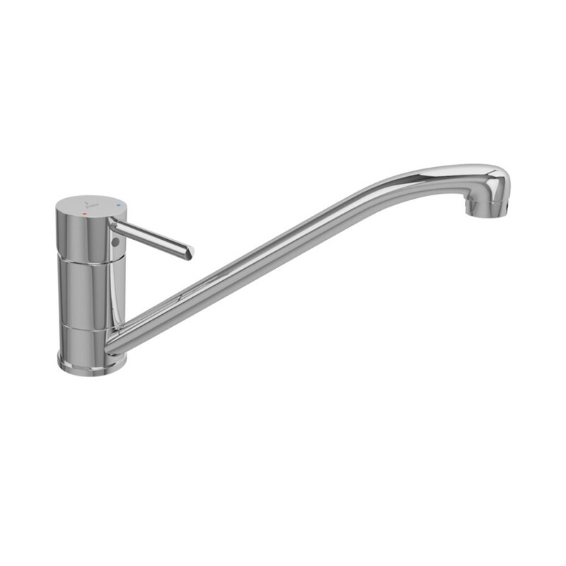 Jaquar-Single Lever Sink Mixer with Swinging Spout (Table Mounted) with 450mm Long Braided Hoses FLR-5173B