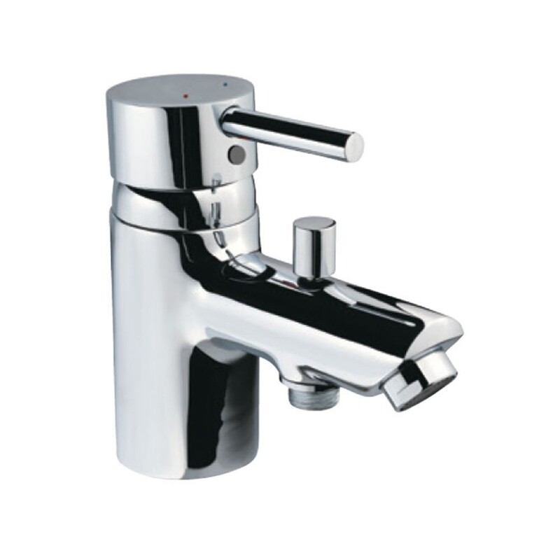 Jaquar-Single Lever 1- Hole Bath & Shower Mixer (High Flow) Tub Mounted with Exposed Provision for Connection to Hand Shower with 450mm Long Braided Hoses FLR-5107B