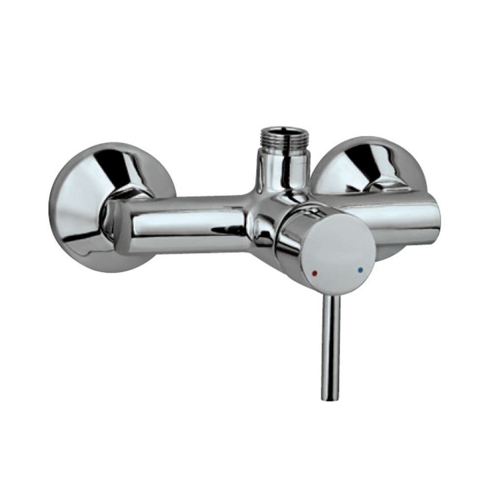 Jaquar-Single Lever Exposed Shower Mixer With Provision for Connection to Exposed Shower Pipe (SHA-1211N) With Connecting Legs & Wall Flanges FLR-5147