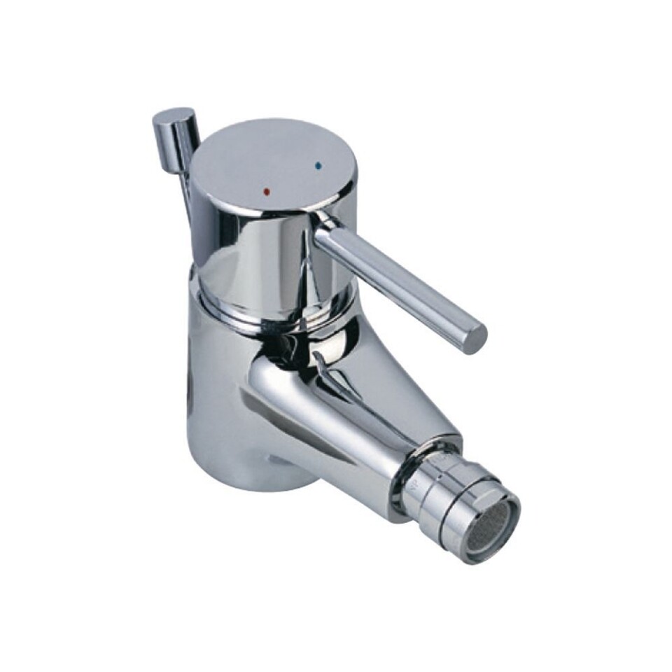 Jaquar-Single Lever 1 - Hole Bidet Mixer with Popup Waste System with 375mm Long Braided Hoses FLR-5213B