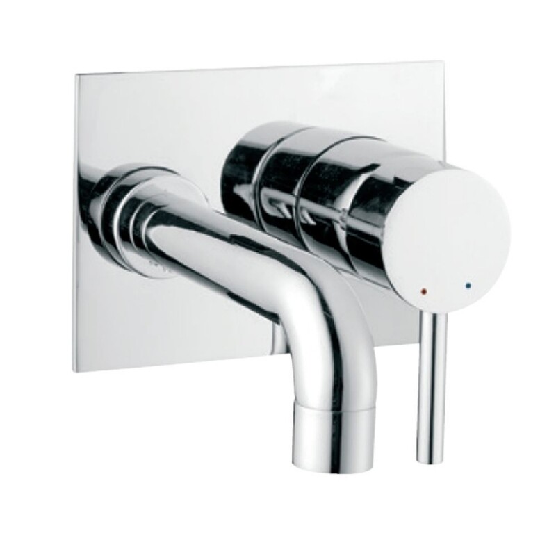 Jaqaur-Single Lever High Flow Bath Filler (Concealed Body) Wall Mounted Model with Bath Spout (Composite One Piece Body) FLR-5135