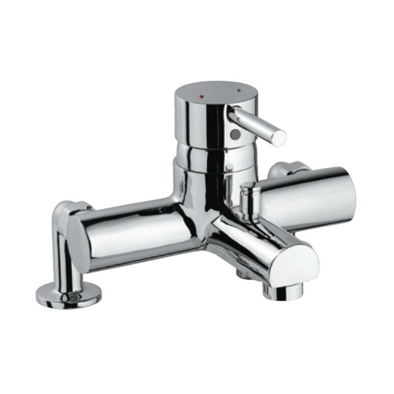 Jaquar-Single Lever Bath Tub Mixer (High Flow) with Hand Shower Arrangement with Exposed Straight Legs FLR-5133