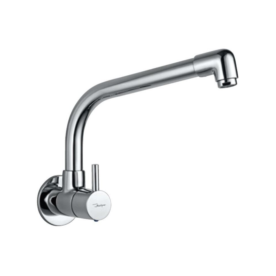 Jaquar-Sink Cock with Extended Swinging Spout (Wall Mounted Model) With Wall Flange FLR-5347SD