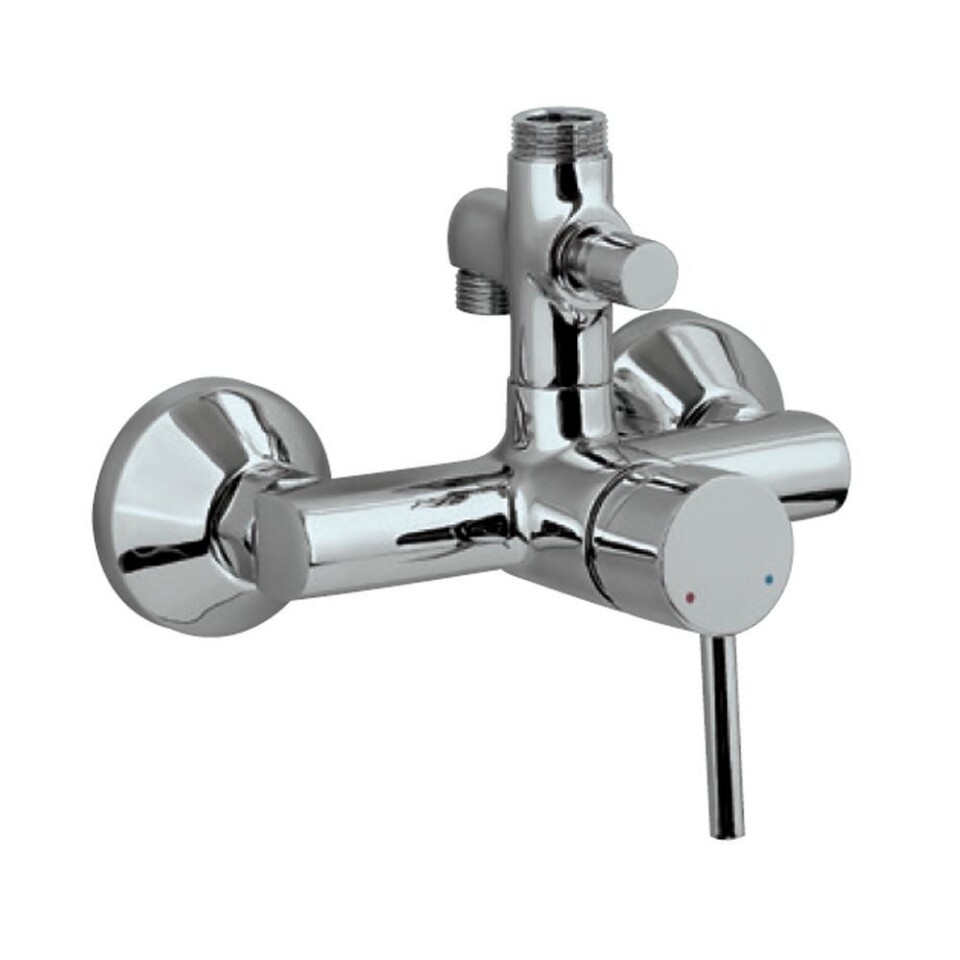 Jaquar-Single Lever Exposed Shower MixerWith Provision For Connection toExposed Shower Pipe (SHA-1211NH &SHA-1213) & Hand Shower WithConnecting Legs & Wall Flanges FLR-5145