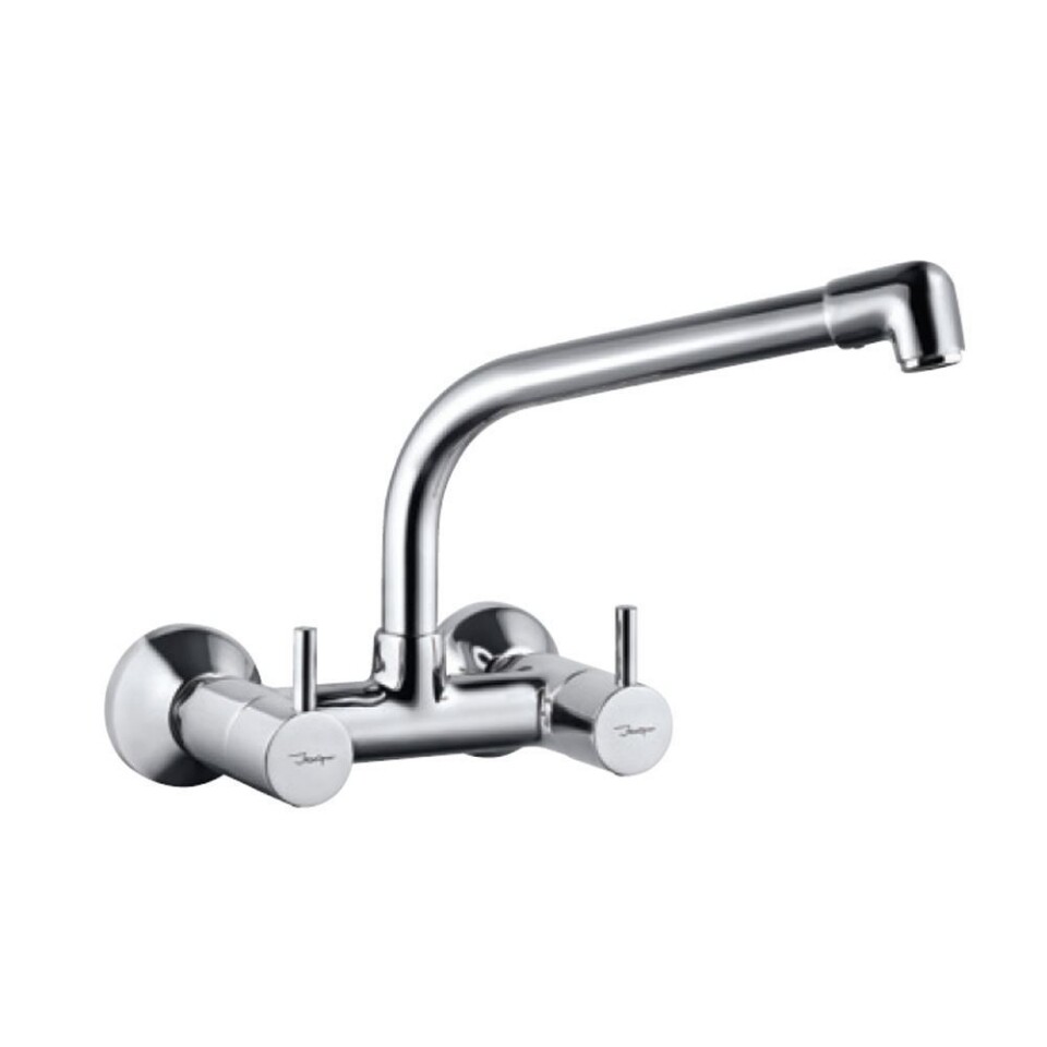 Jaquar-Sink Mixer with Extended Swinging Spout (Wall Mounted Model) with Connecting Legs & Wall FlangesFLR-5309ND