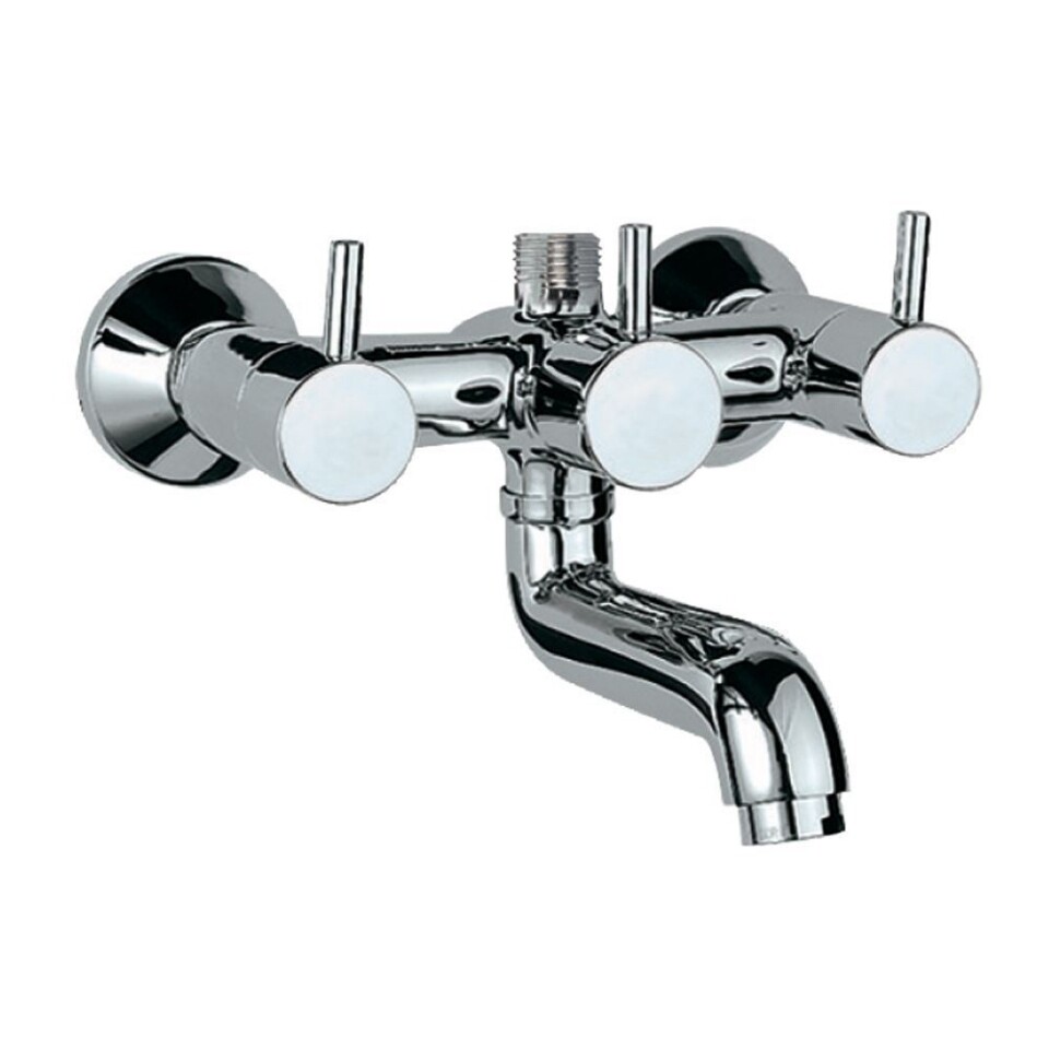 Jaquar -Wall Mixer with Telephone Shower Arrangement, Connecting Legs & Wall Flanges but without Crutch & Telephone Shower FLR-5217N