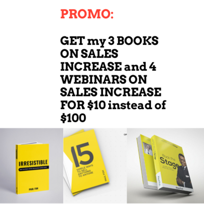 PROMO: Buy, 3 BOOKS ON SALES INCREASE AND 4 WEBINARS ON SALES INCREASE Kit