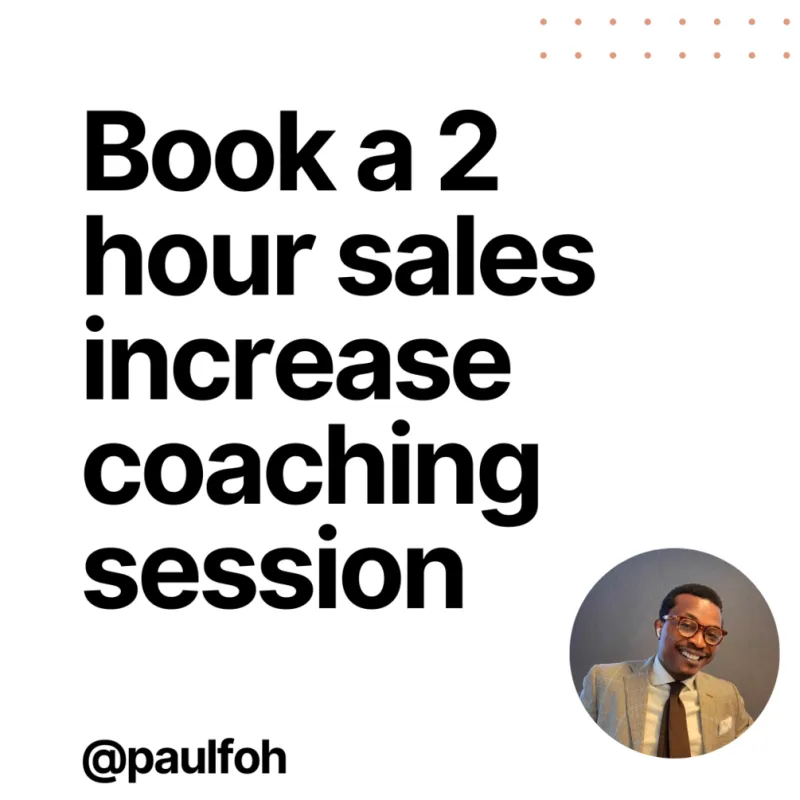 Book a 2 Sales Increase Coaching Session