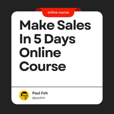 Make sales in 5 days online course
