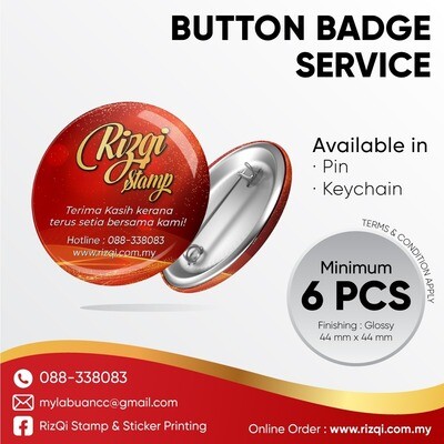 Button Badge dan Keychain untuk pelbagai majlis