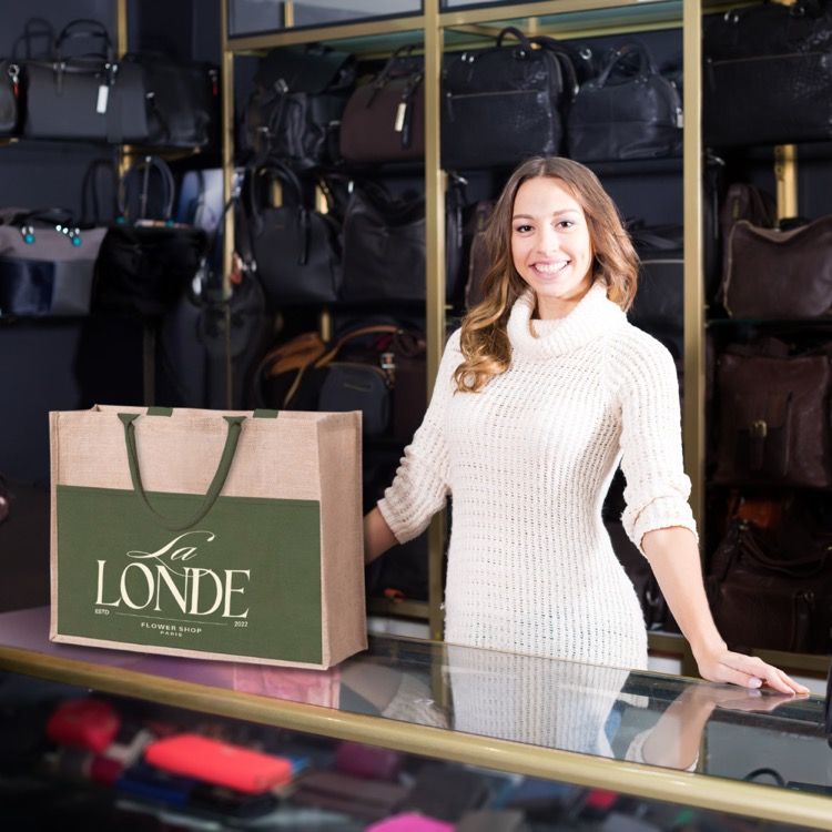 Borsa in iuta e cotone