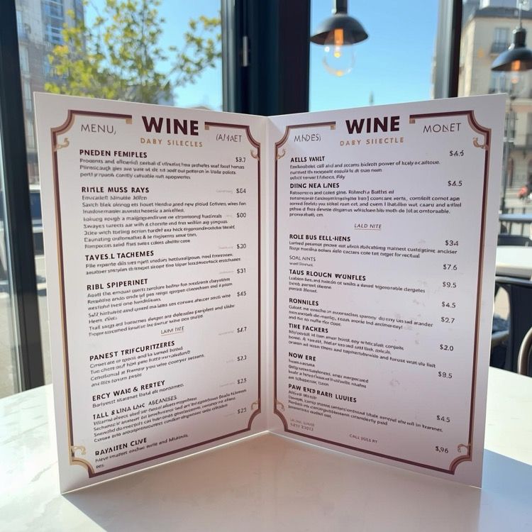 Menu con Piega a Metà