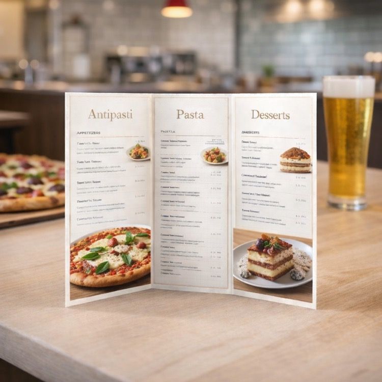 Menu con Piega a fisarmonica