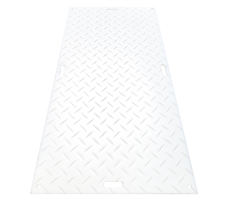 3’x8’ Severe-Duty 1/2″ Thick White HDPE Arbormats  (double-sided)