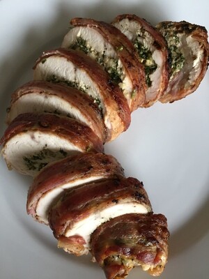 Bacon - Rolled Stuffed Chicken Breast