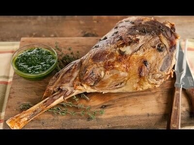 Slow Roasted Goat Leg