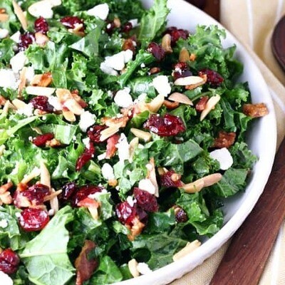 Italian  Kale Ceasar Salad w/Bacon & Cranberries