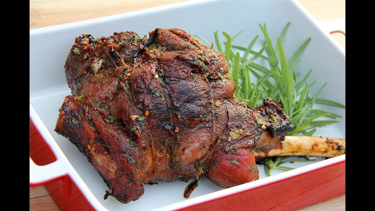 Grilled Dry Rubbed Goat Legs
