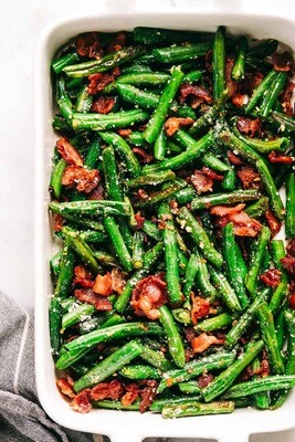 Sauteed Garlicky Green Beans w/Pancetta or Bacon