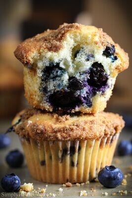 Blueberry muffins w/Streusel Topping