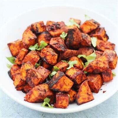 Spiced Roasted Sweet Potato Cubes