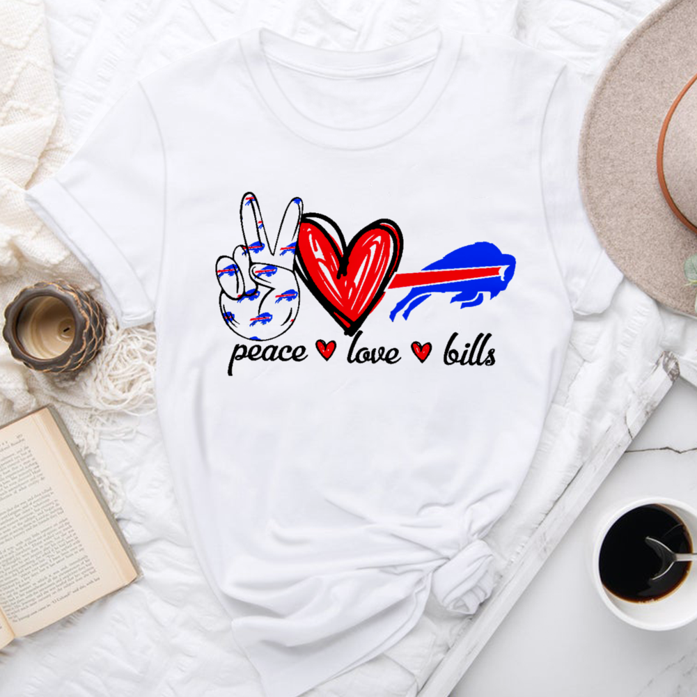 Buffalo Bills Round Collar Short Sleeves Pure Cotton  Printing T-Shirt 1