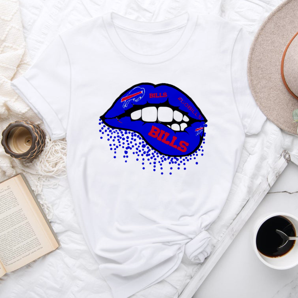 Buffalo Bills Round Collar Short Sleeves Pure Cotton  Printing T-Shirt 12