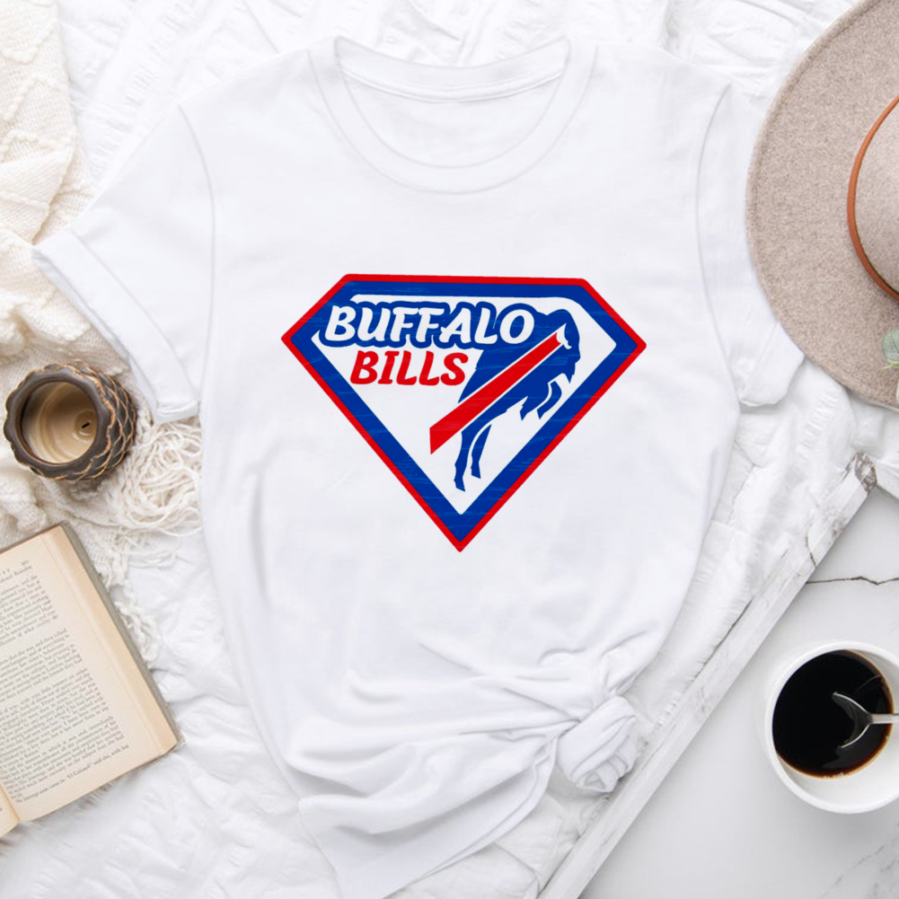 Buffalo Bills Round Collar Short Sleeves Pure Cotton  Printing T-Shirt 13