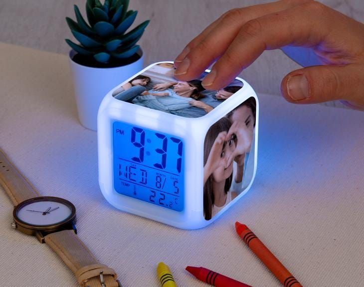 Color-Change Digital Alarm Clock (Personalized)