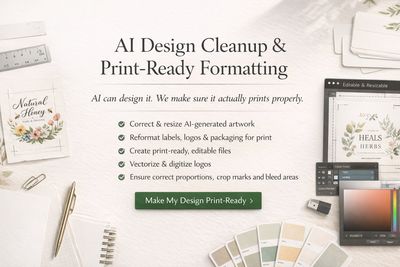 AI Design Cleanup &amp; Print-Ready Formatting