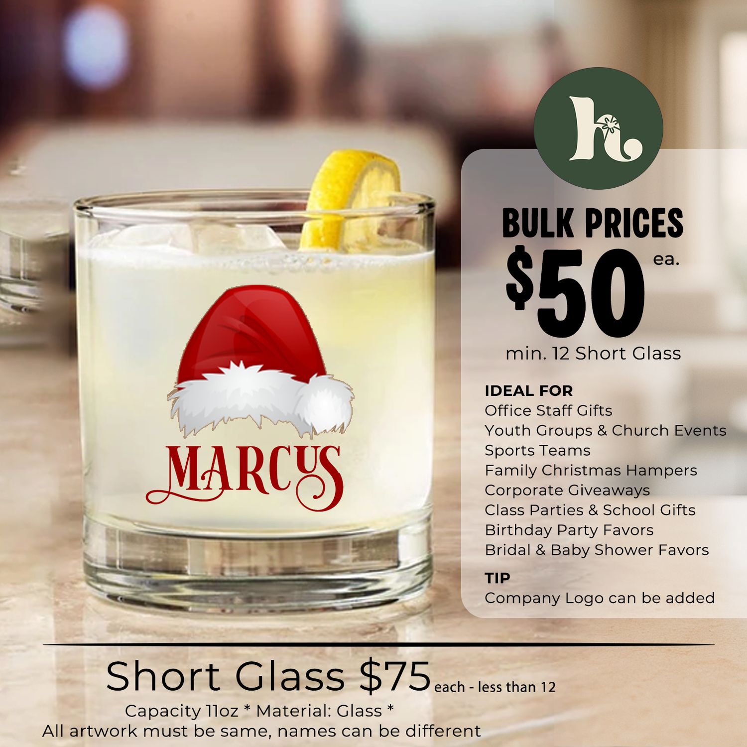 Bulk Stemless Wine Glass &amp; Other Items