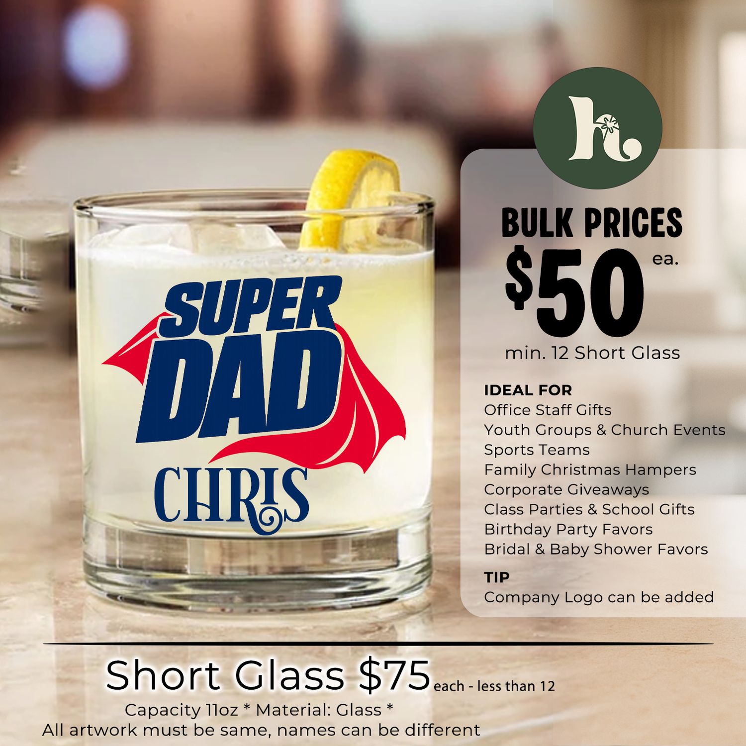 Bulk Stemless Wine Glass &amp; Other Items