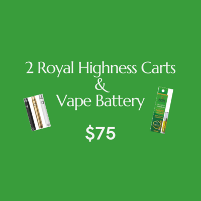 2 Royal Highness (Carts) + Vape Battery