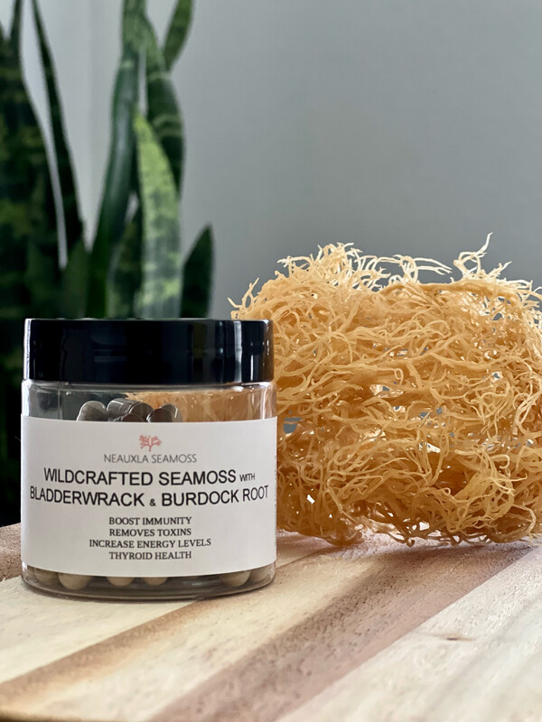 Natural Sea Moss With Bladderwrack & Burdock Root Capsules 60ct