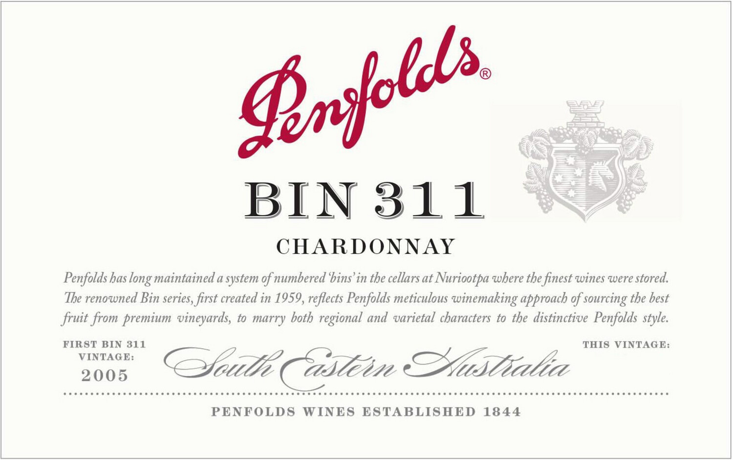 Penfolds Bin 311 Chardonnay 2019