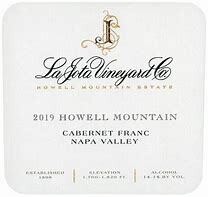 La Jota Vineyards Howell Mountian Cabernet Franc 2019