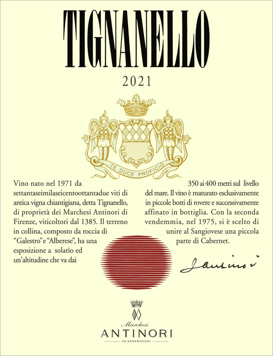 Marchesi Antinori Tignanello Toscana IGT 2021