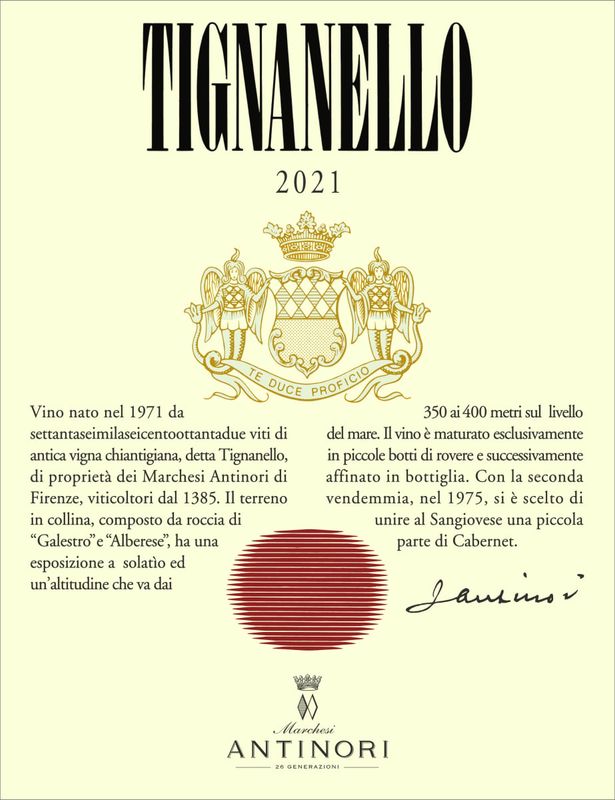 Marchesi Antinori Tignanello Toscana IGT 2021