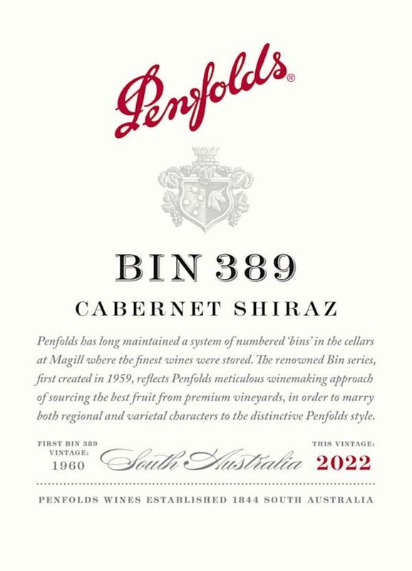 Penfolds Bin 389 Cabernet Shiraz 2022