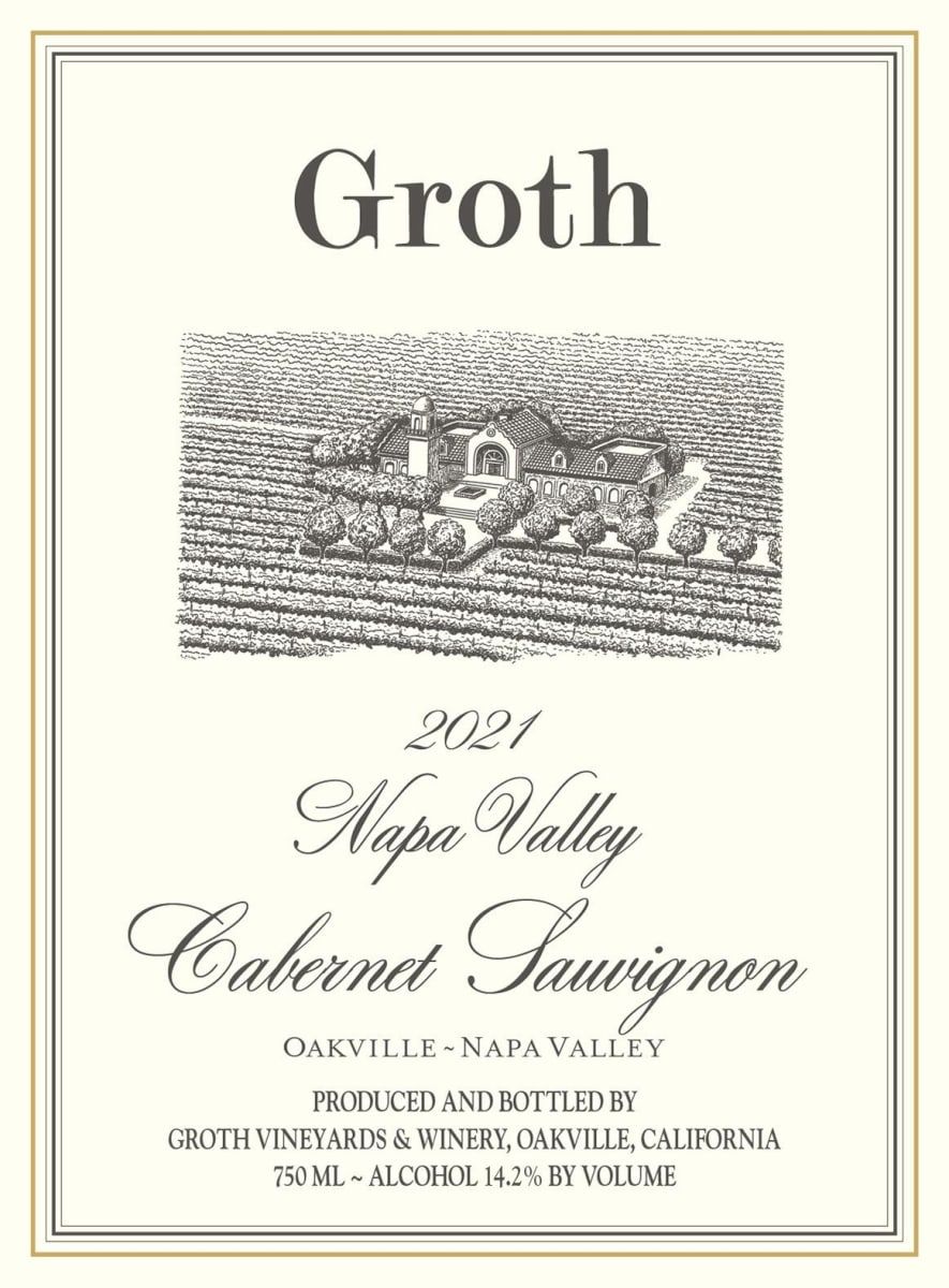 Groth Cabernet Sauvignon, Oakville Napa Valley, 2021