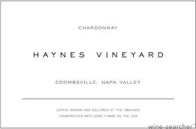 Haynes Vineyard &#39;Vigneron&#39; Chardonnay, Coombsville Napa Valley 2020