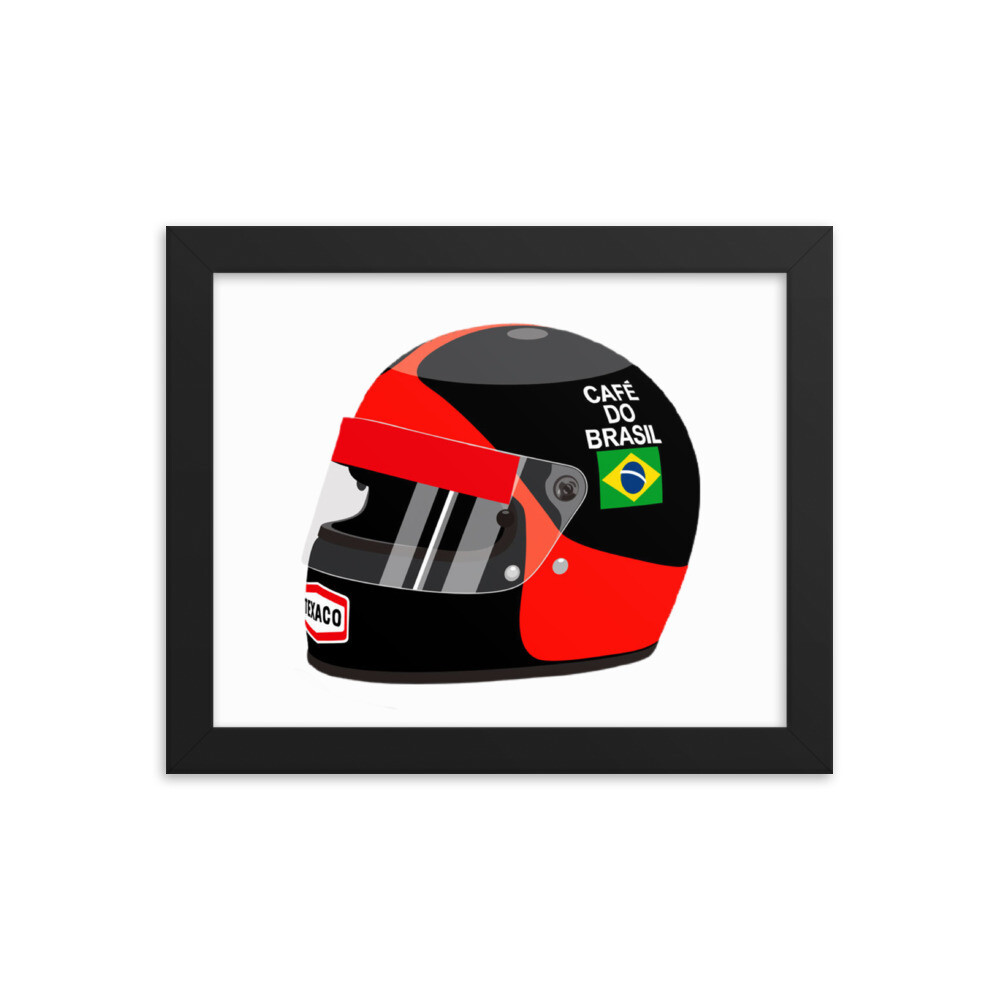 Emerson Fittipaldi 1973 Helmet Framed poster