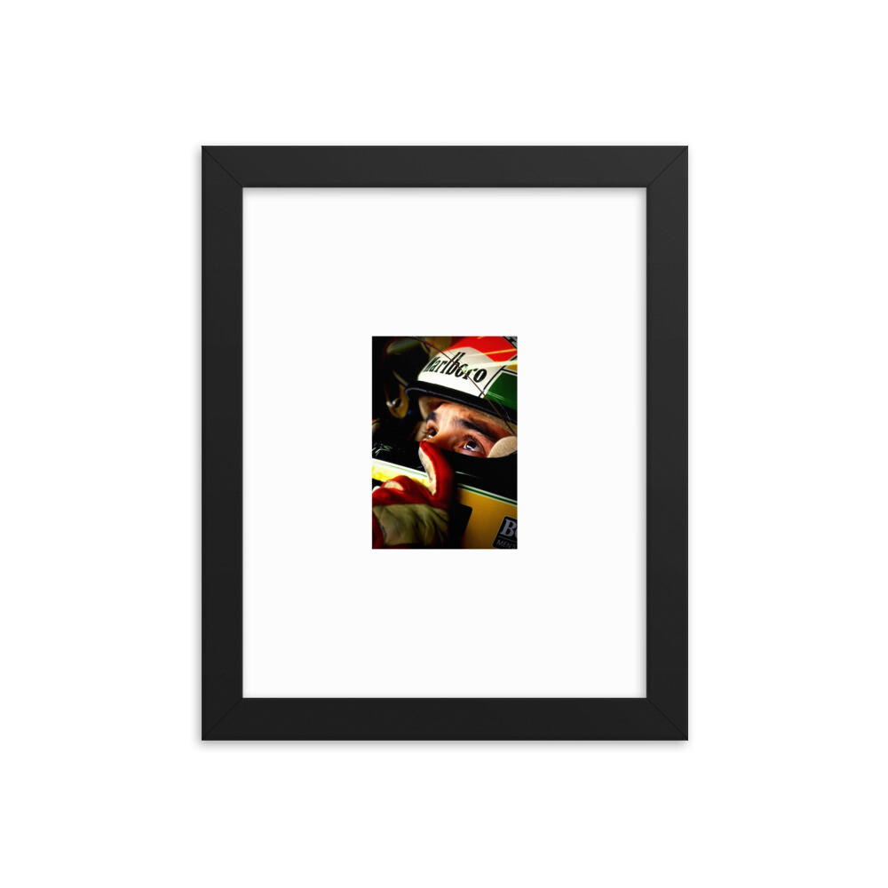 The Legend Ayrton Senna Framed poster