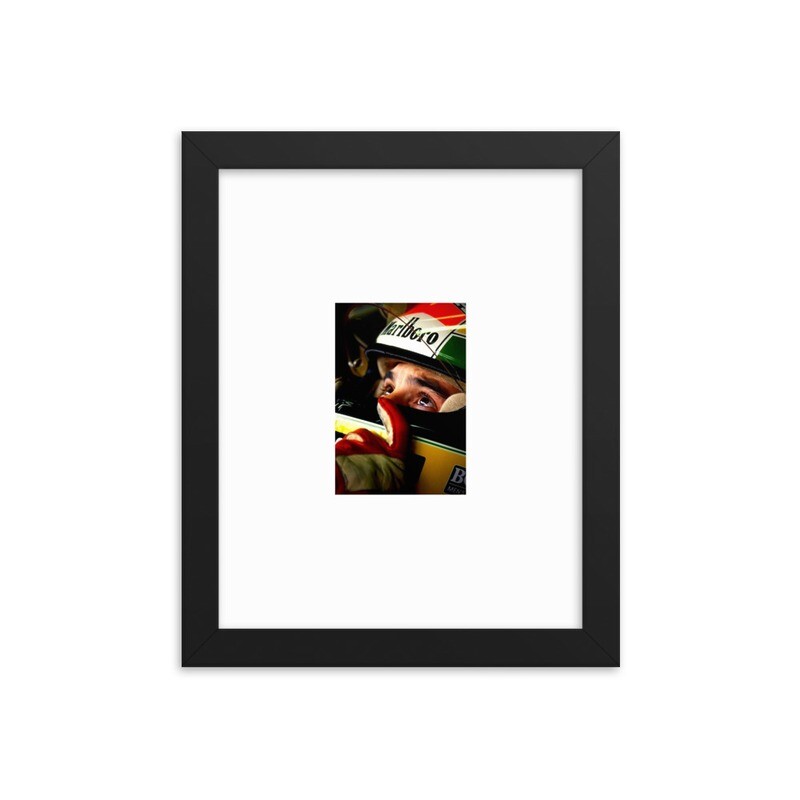 The Legend Ayrton Senna Framed poster