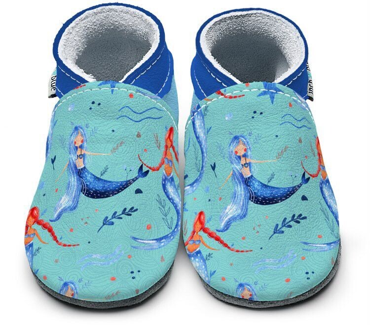 Mermaid Flo - Inch Blue Shoes, Size: Small (0-6m)