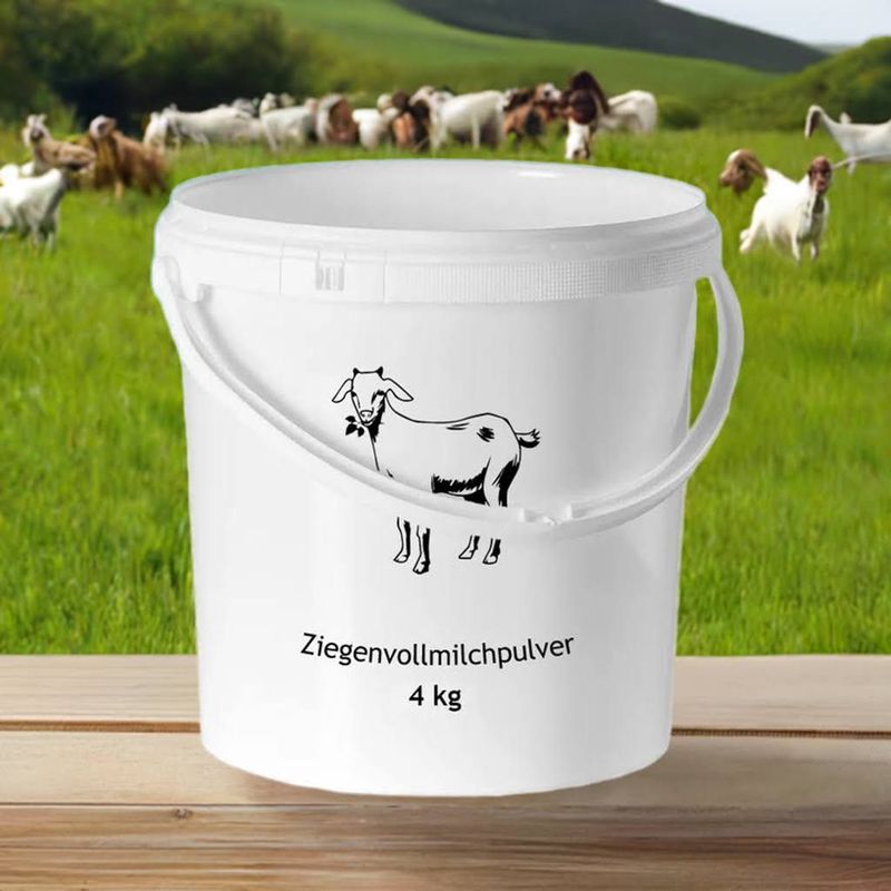 Ziegenvollmilch-Pulver Eimer 4 kg Ziegenvollmilch-Pulver Eimer 4 kg