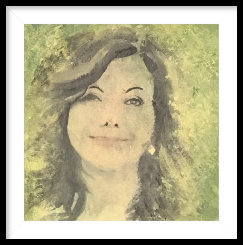 Ada - Acrylic 12”x!2”  -not for  sale- Portrait per commission