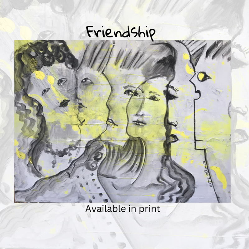 Friendship - print 8"x10" or any custom size-email me for estimate