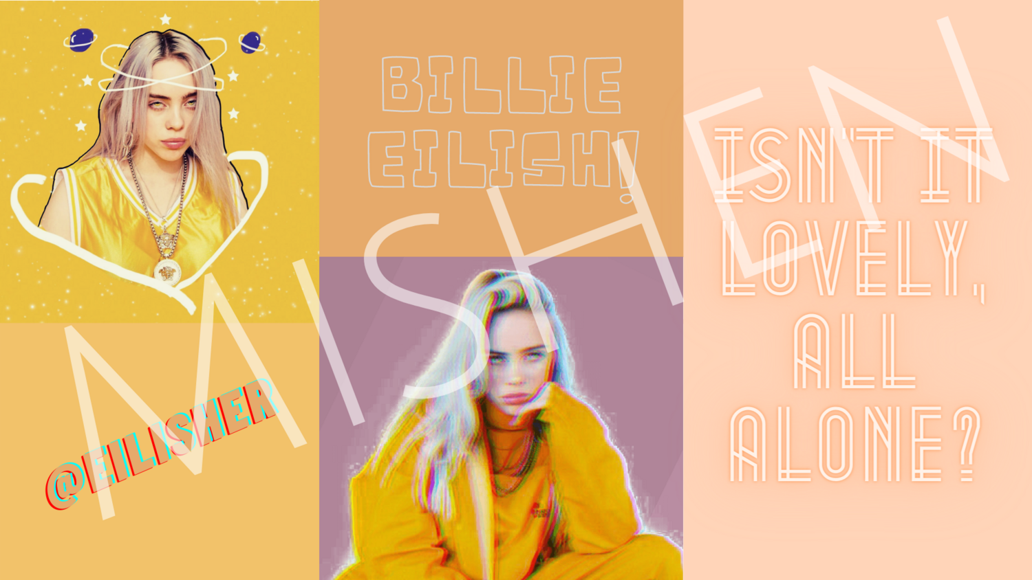 Billie Eilish Desktop Wallpaper yellow shades